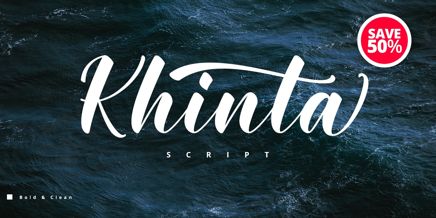 Пример шрифта Khinta #7